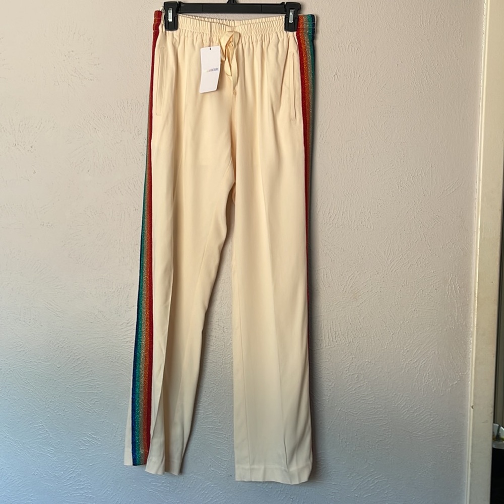Zadig & Voltaire pants with rainbow racing stripe 🌈